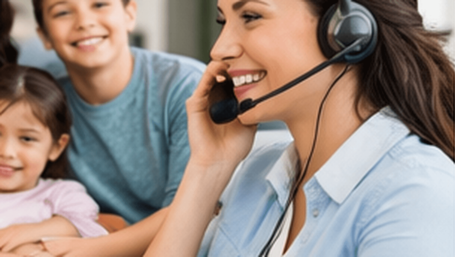 Service coordinator assisting a customer