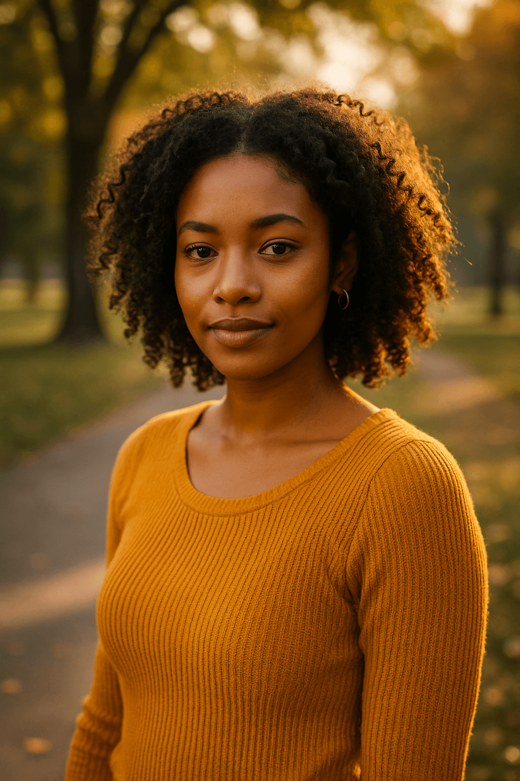 Outdoor portrait session in soft shade